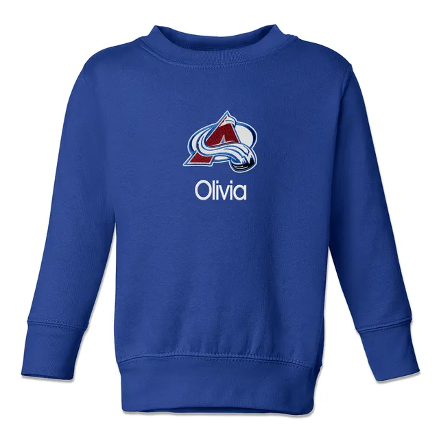 Toddler Royal Colorado Avalanche Personalized Pullover Sweatshirt Size: 2T