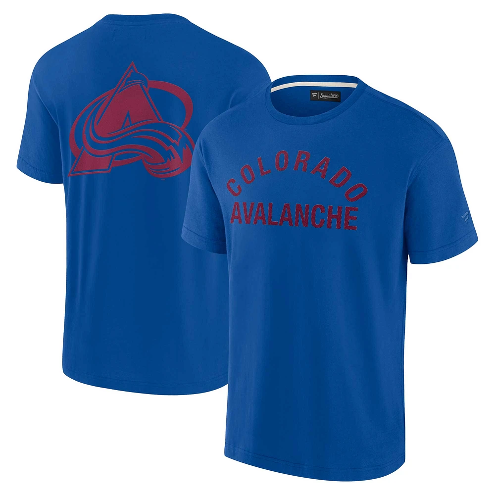 T-shirt unisexe Fanatics Royal Colorado Avalanche Elements super doux à manches courtes