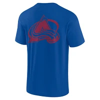 T-shirt unisexe Fanatics Royal Colorado Avalanche Elements super doux à manches courtes