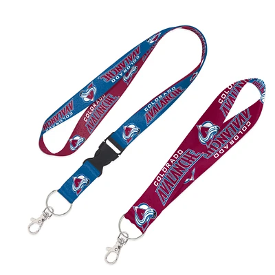 WinCraft Colorado Avalanche 2-Pack Lanyard with Detachable Buckle & Key Strap Set