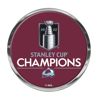 WinCraft Colorado Avalanche 2022 Stanley Cup Champions 4'' Bombé Auto Emblème