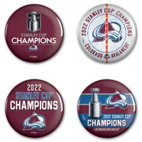 WinCraft Colorado Avalanche 2022 Stanley Cup Champions Lot de 4 boutons