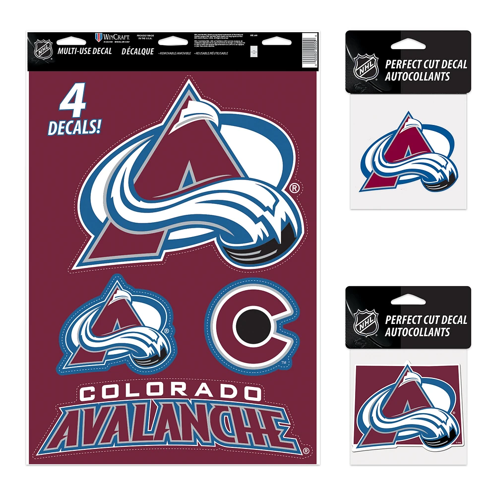 Pack de décalcomanies WinCraft Colorado Avalanche