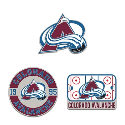 Ensemble de pin de collection WinCraft Colorado Avalanche en trois pièces