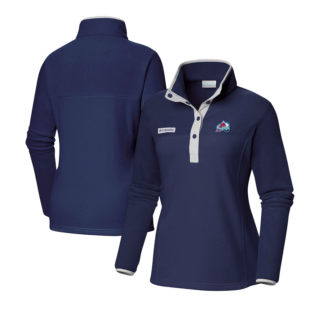 Veste à demi-pression Columbia Navy Colorado Avalanche Benton Springs pour femmes