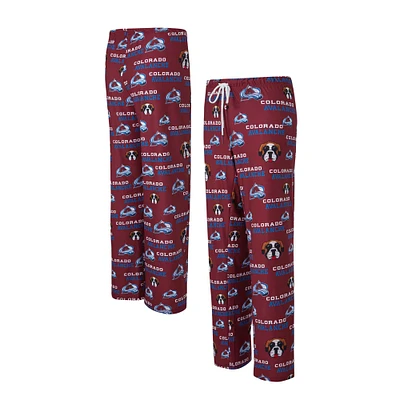 Pantalon en tricot à imprimé intégral Colorado Avalanche Zest Bordeaux Concepts Sport pour femme