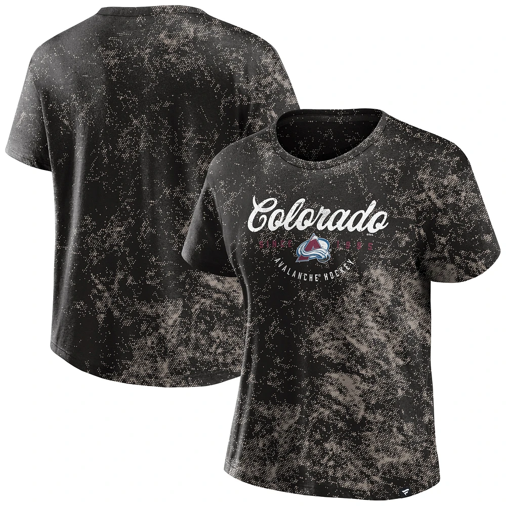 Women's Fanatics  Black Colorado Avalanche Breakaway T-Shirt