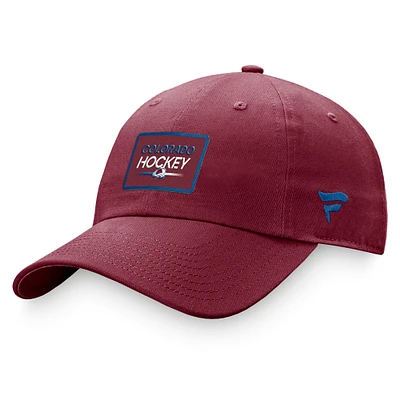 Women's Fanatics  Burgundy Colorado Avalanche Authentic Pro Rink Adjustable Hat