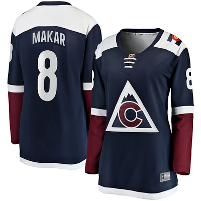 Maillot de joueur suppléant Premier Breakaway l'Avalanche du Colorado Fanatics Cale Makar pour femmes, bleu marine