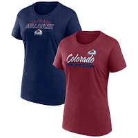 Pack combiné de t-shirts Fanatics Colorado Avalanche Risk pour femmes