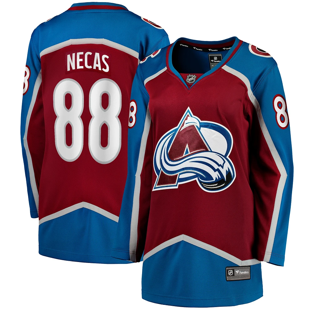 Women's Fanatics Martin Necas Burgundy Colorado Avalanche Breakaway Player Jersey
