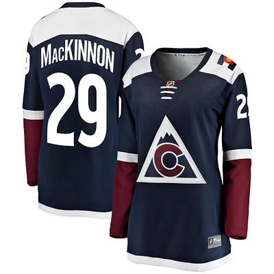 Women's Fanatics Nathan MacKinnon Navy Colorado Avalanche Alternate Breakaway Player Jersey