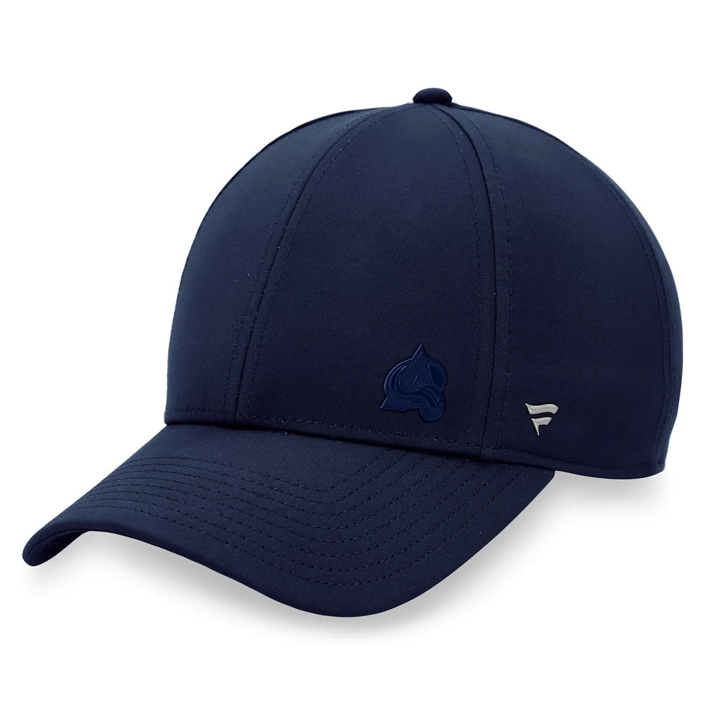 Casquette réglable structurée Fanatics Navy Colorado Avalanche Authentic Pro Road pour femmes