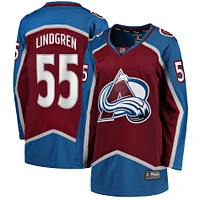 Women's Fanatics Ryan Lindgren Burgundy Colorado Avalanche Home Breakaway Player Jersey
