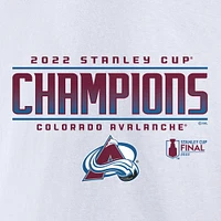 Women's Fanatics White Colorado Avalanche 2022 Stanley Cup Champions Signature Roster V-Neck T-Shirt