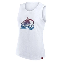 Women's Fanatics White Colorado Avalanche Slub Tank Top