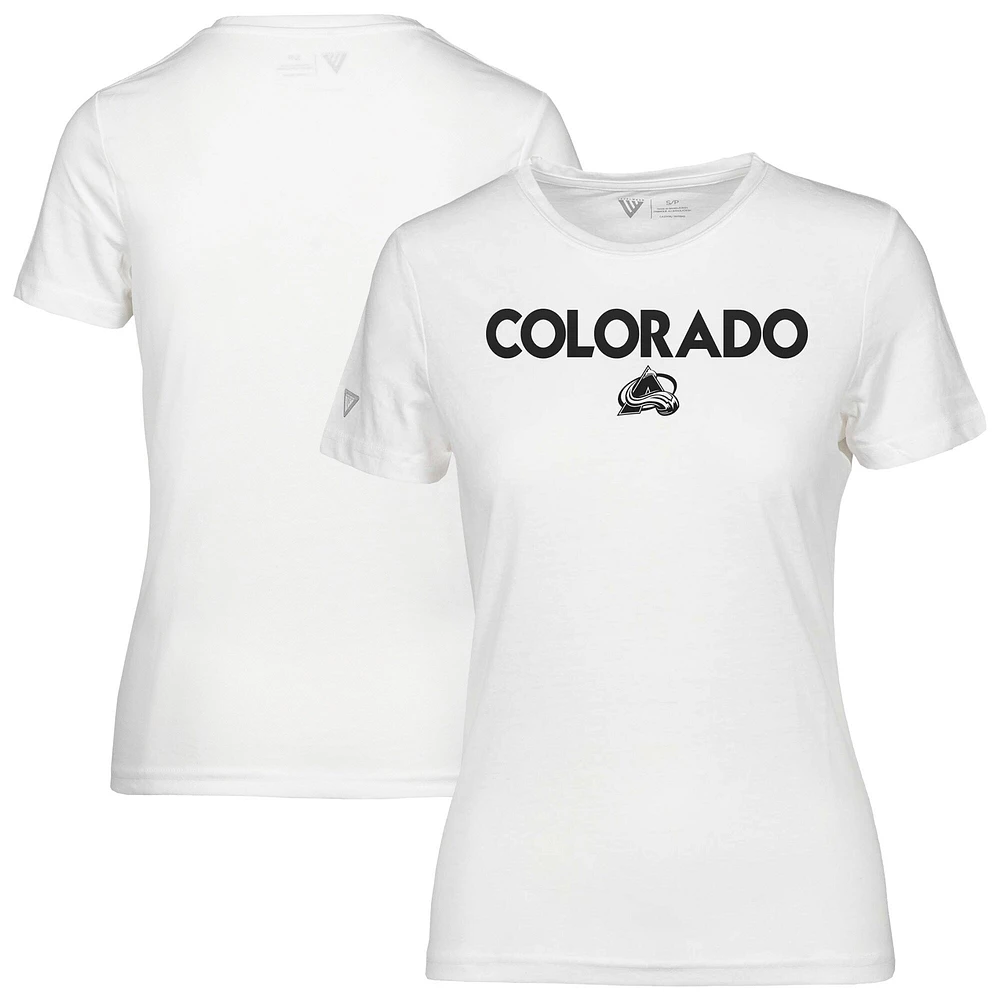 T-shirt Maddox City Capsule blanc Colorado Avalanche pour femme Levelwear