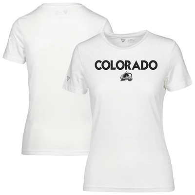 T-shirt Maddox City Capsule blanc Colorado Avalanche pour femme Levelwear