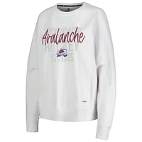 Women's MSX by Michael Strahan White Colorado Avalanche Millie Raglan Pullover Sweatshirt