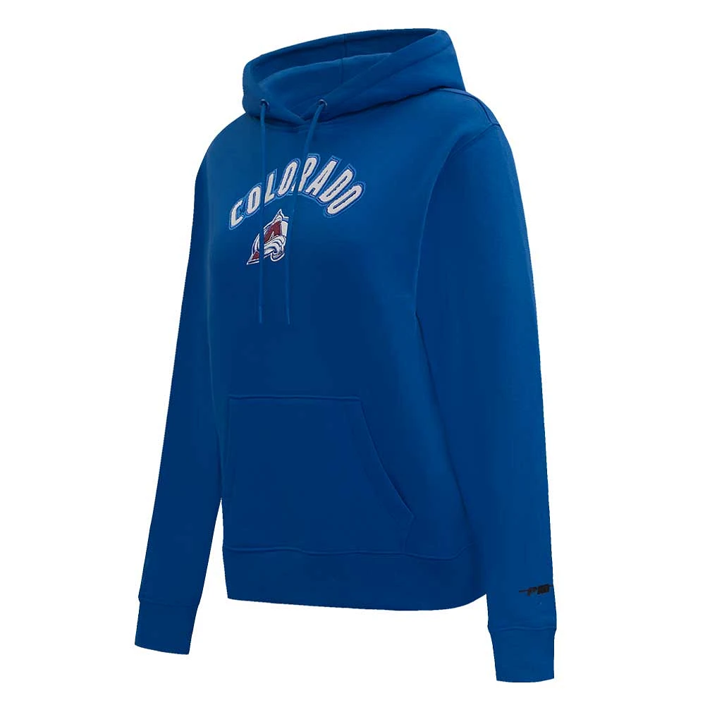 Women's Pro Standard Navy Colorado Avalanche Classic Chenille Pullover Hoodie