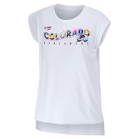 Women's WEAR by Erin Andrews White Colorado Avalanche Greetings From Muscle T-Shirt