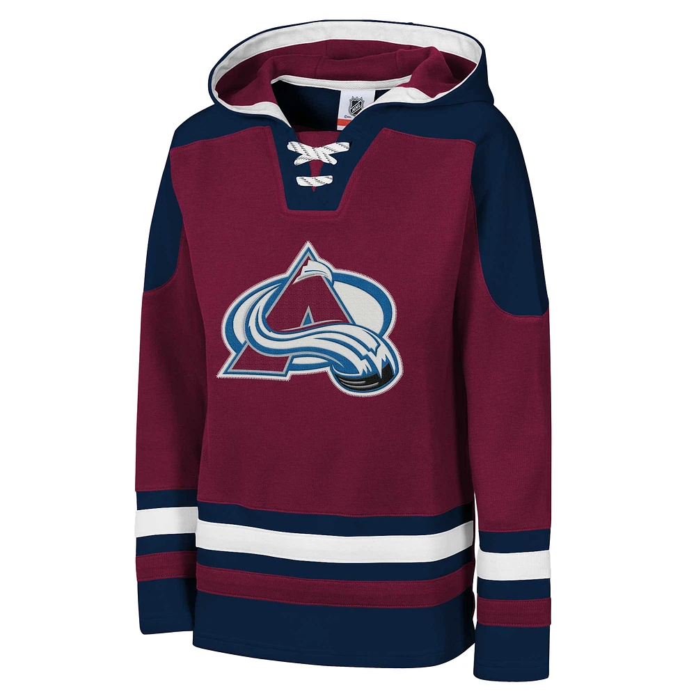 Youth Burgundy Colorado Avalanche Ageless Must Have Home V-Neck Pullover Hoodie