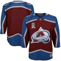 Youth Burgundy Colorado Avalanche Home 2022 Stanley Cup Champions Premier Jersey