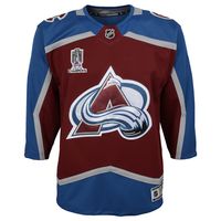 Youth Burgundy Colorado Avalanche Home 2022 Stanley Cup Champions Premier Jersey