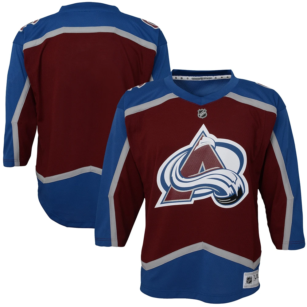 Youth Burgundy Colorado Avalanche Home Blank Replica Jersey