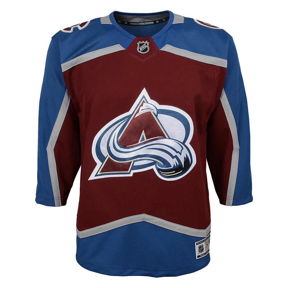 Maillot Domicile Premier de l'Avalanche du Colorado pour jeunes, Bourgogne