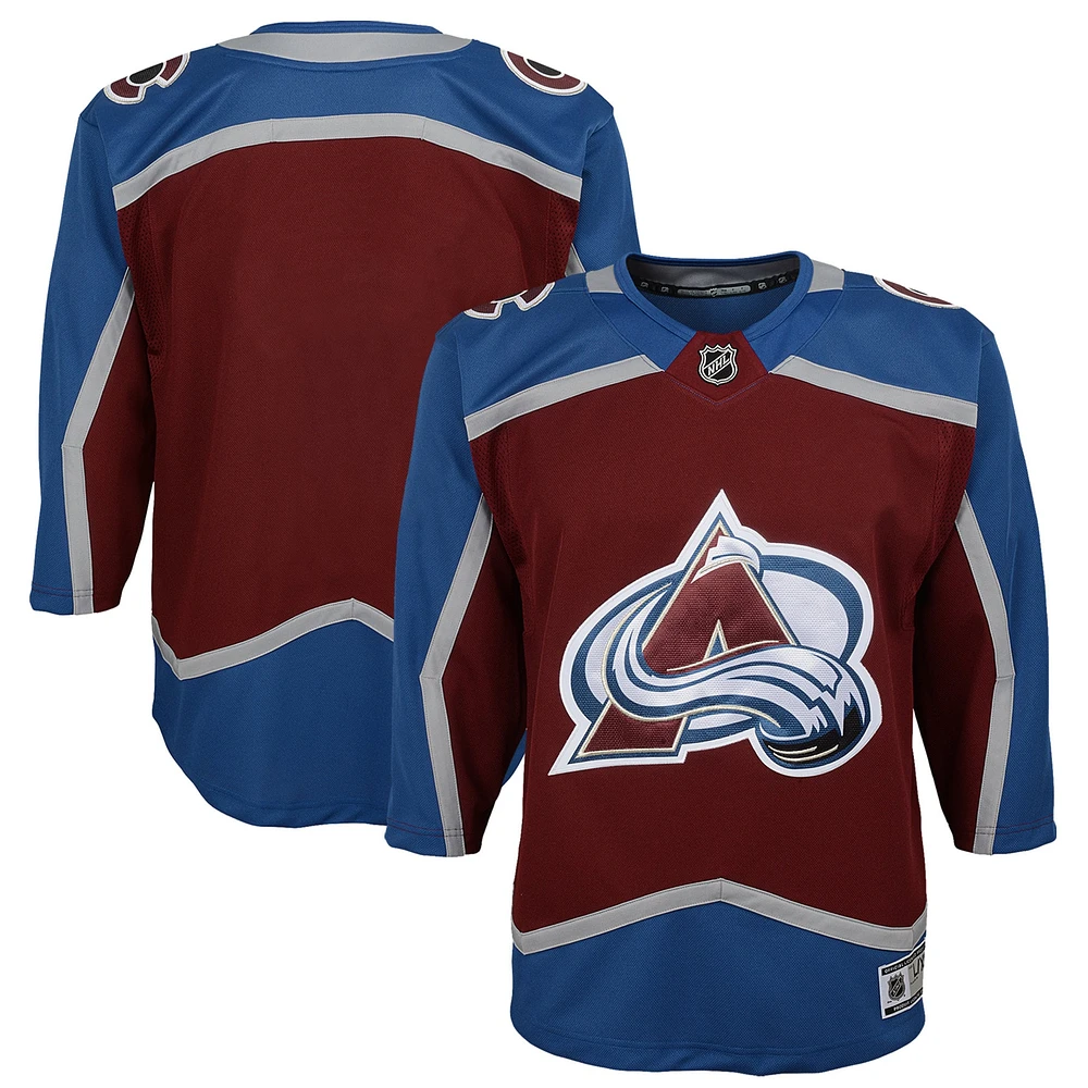 Maillot Domicile Premier de l'Avalanche du Colorado pour jeunes, Bourgogne