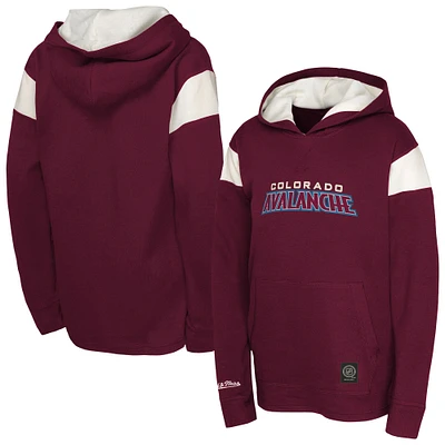 Sweat à capuche thermique léger pour jeunes Colorado Avalanche Bordeaux
