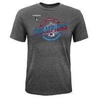 Youth Fanatics Heathered Gray Colorado Avalanche 2022 Stanley Cup Champions Tri-Blend T-Shirt