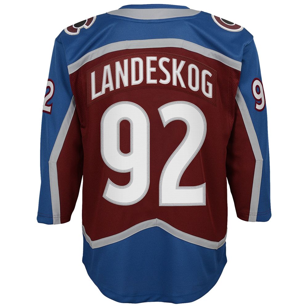 Youth Gabriel Landeskog Burgundy Colorado Avalanche Home 2022 Stanley Cup Champions Premier Player Jersey