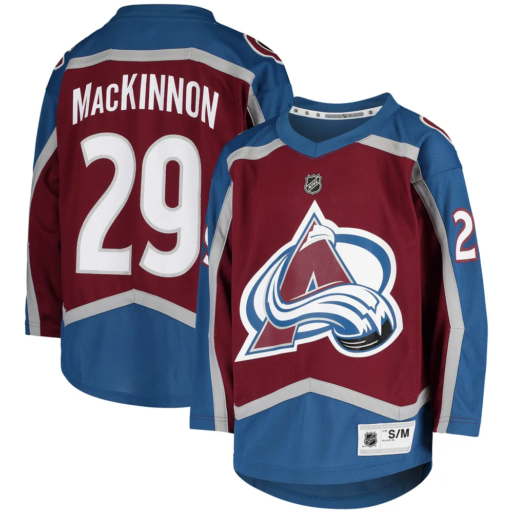 Men's Fanatics Branded Nathan MacKinnon Burgundy Colorado Avalanche Name &  Number Lace-Up Pullover Hoodie