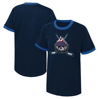 T-shirt bleu marine pour jeunes Colorado Avalanche Ice City