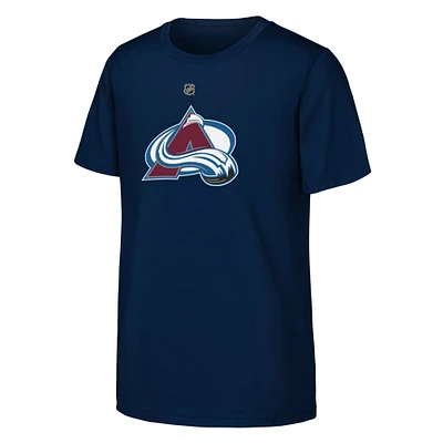 Youth Navy Colorado Avalanche Primary Logo T-Shirt