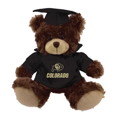 Colorado Buffaloes 12'' Graduation Plush Bear - Black/Brown