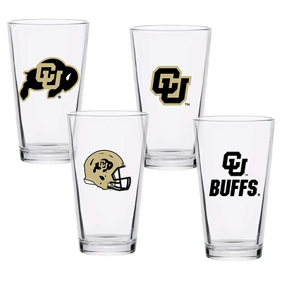 Colorado Buffaloes 16oz. Collector Pint Glass Four-Set