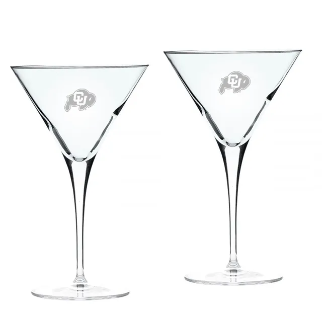 Colorado Buffaloes 2-Piece 10oz. Luigi Bormioli Titanium Martini Glass Set