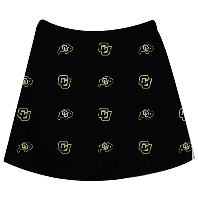 Colorado Buffaloes Girls Toddler All Over Print Skirt - Black