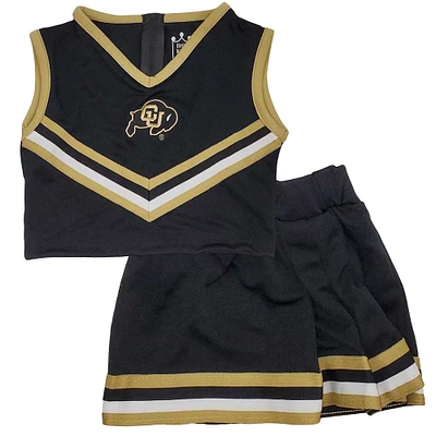 Girls Toddler Black Colorado Buffaloes Two-Piece Cheer Top & Skirt Set