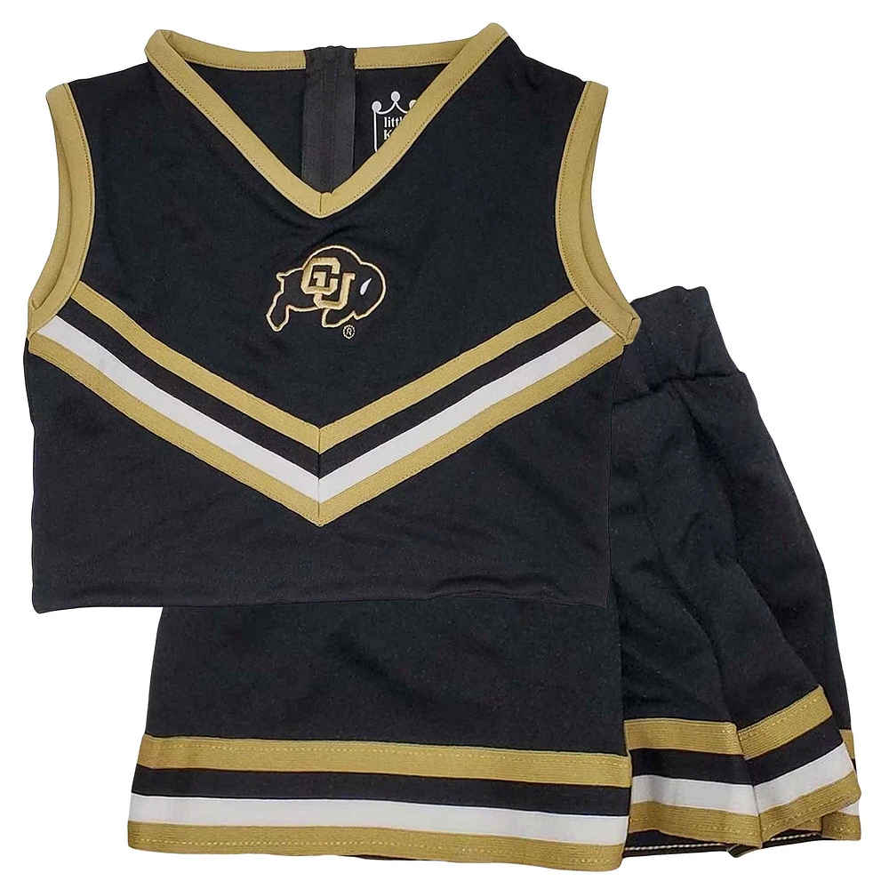 Girls Youth Black Colorado Buffaloes 2-Piece Cheer Set