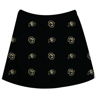 Colorado Buffaloes Girls Youth All Over Print Skirt - Black