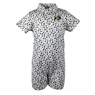 Infant Garb White Colorado Buffaloes Earnest Polo Romper