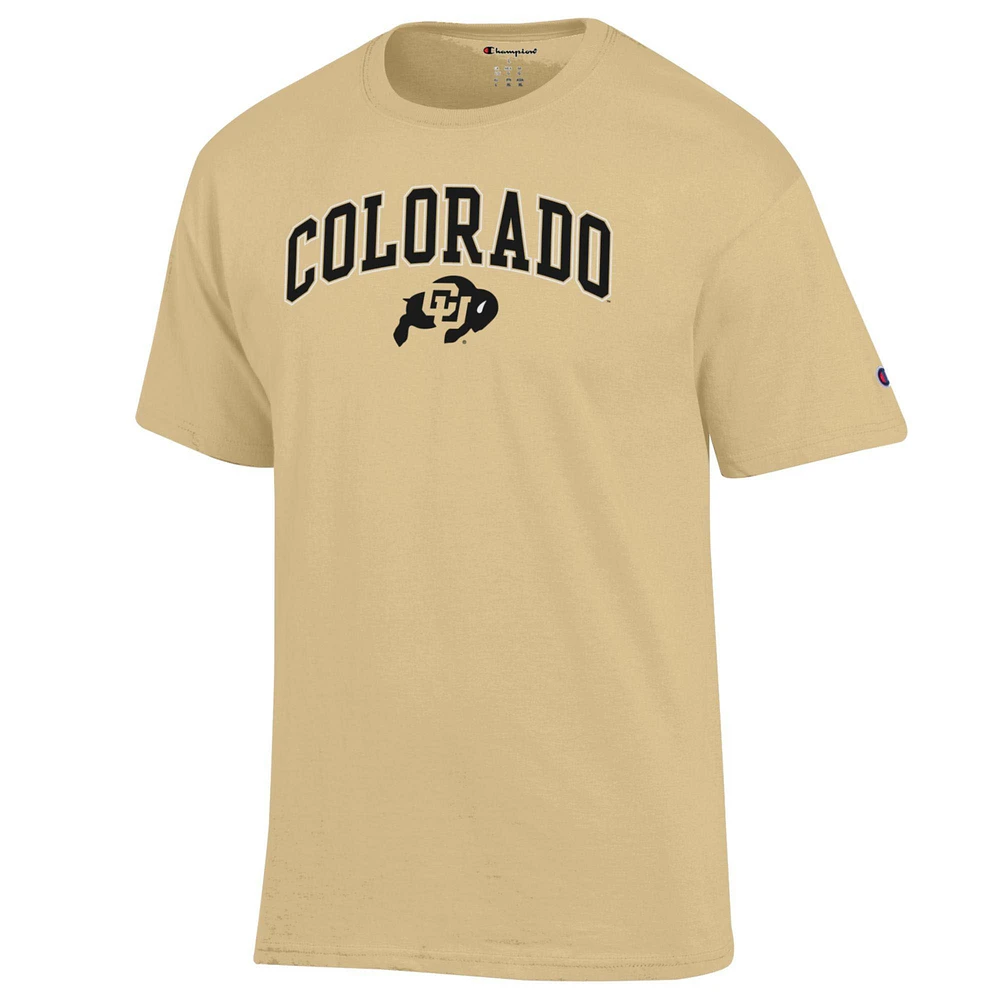 T-shirt à logo arqué Champion Vegas Gold Colorado Buffaloes pour homme