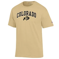 T-shirt à logo arqué Champion Vegas Gold Colorado Buffaloes pour homme