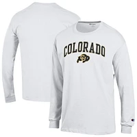 Men's Champion  White Colorado Buffaloes Arch Over Logo Long Sleeve T-Shirt