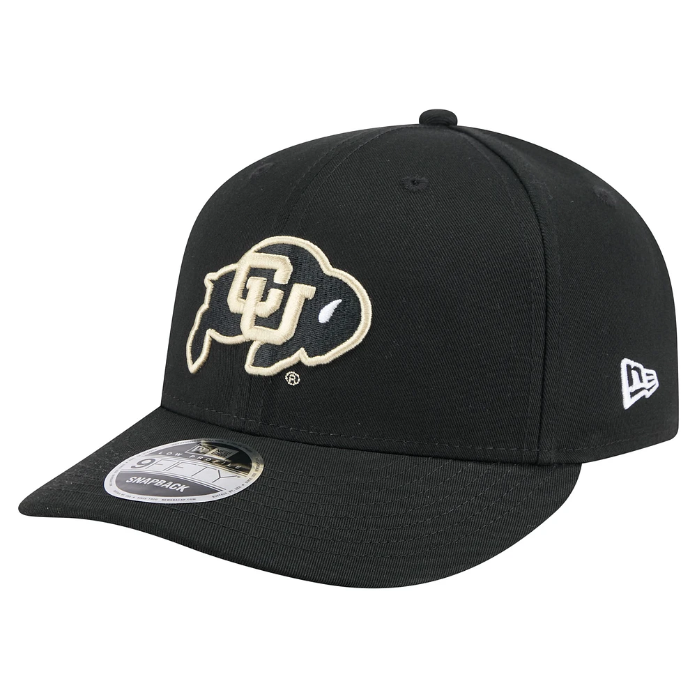 Men's New Era Black Colorado Buffaloes Low Profile 9FIFTY Snapback Hat