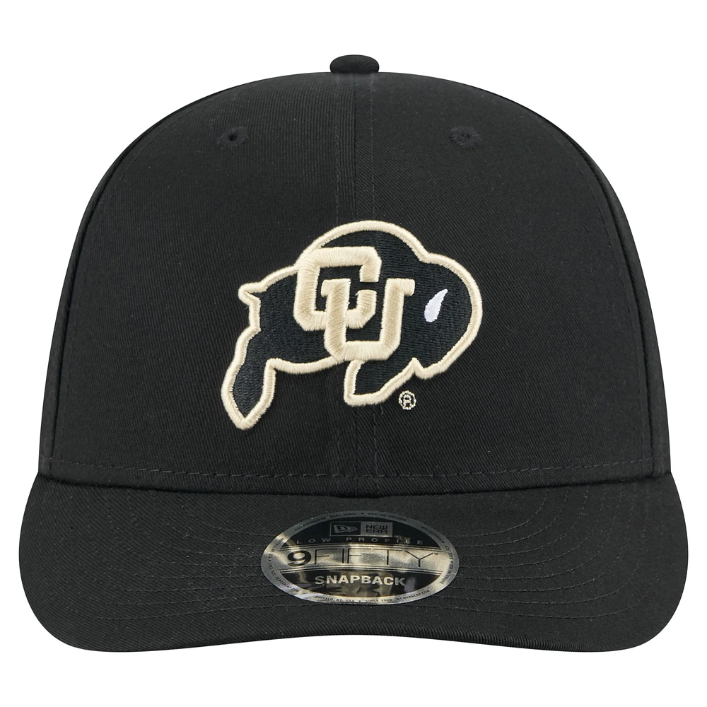 Men's New Era Black Colorado Buffaloes Low Profile 9FIFTY Snapback Hat